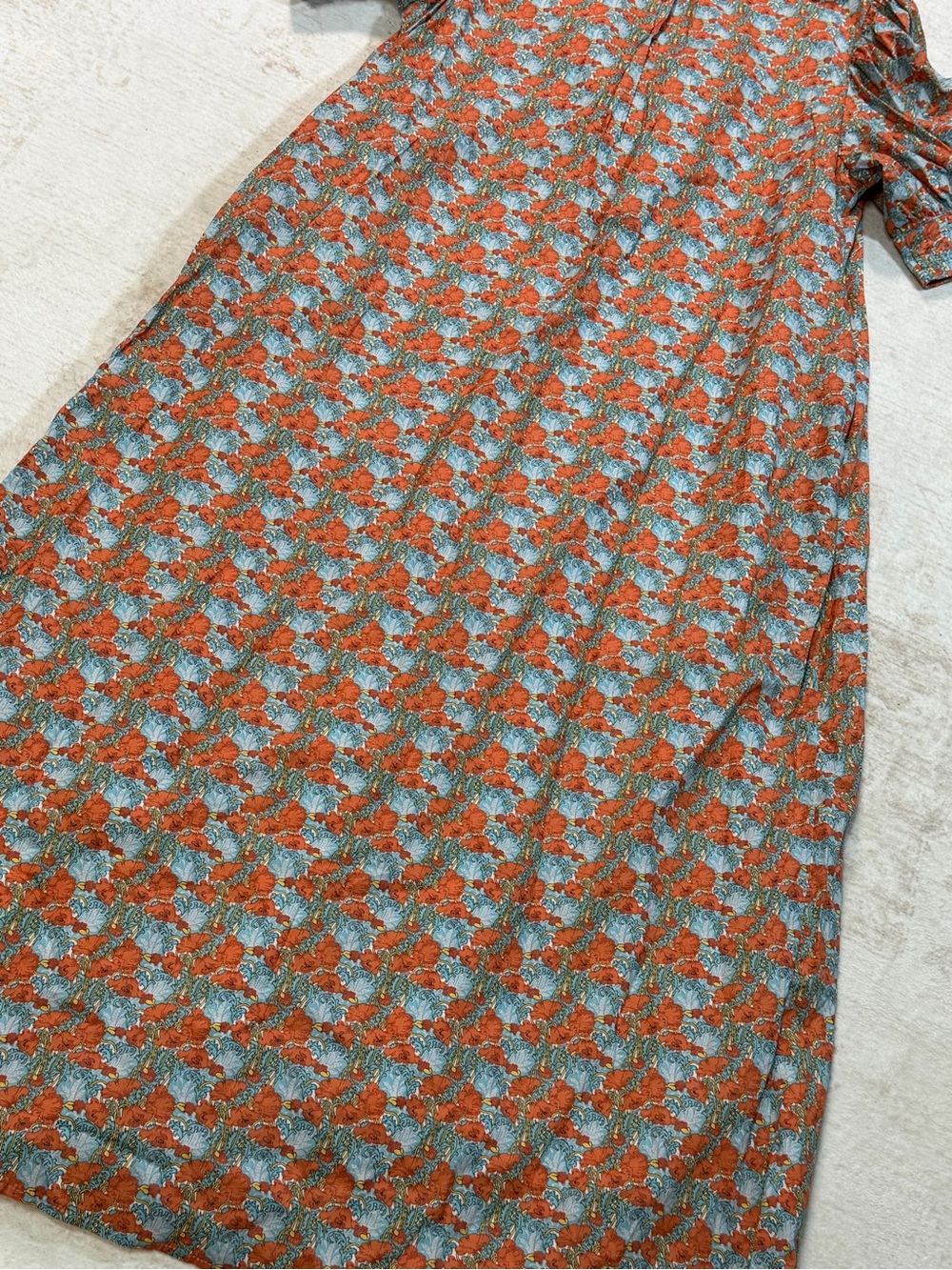 Hyacinth House Floral Puff Sleeve Button Front Maxi Dress Cottagecore - Picture 8 of 12
